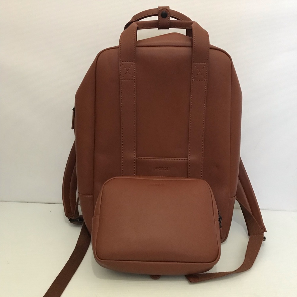 Monos Vegan Leather Metro Backpack Travel Backpack-EUC